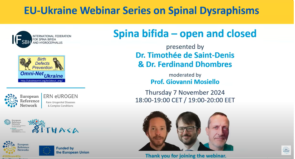 Webinaire SBoD sur la nouvelle classification des dysraphismes